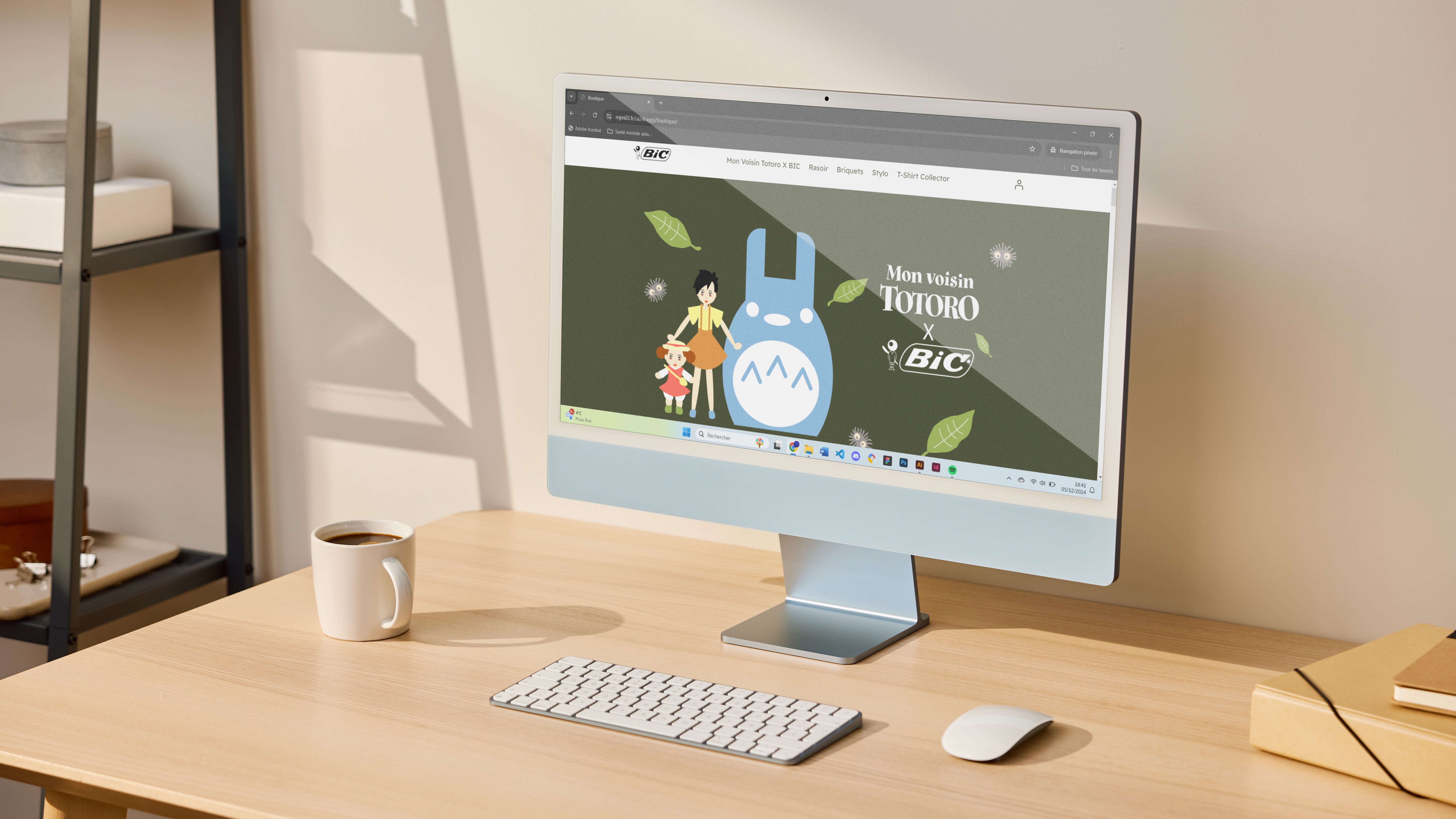 ordinateur sur un bureau