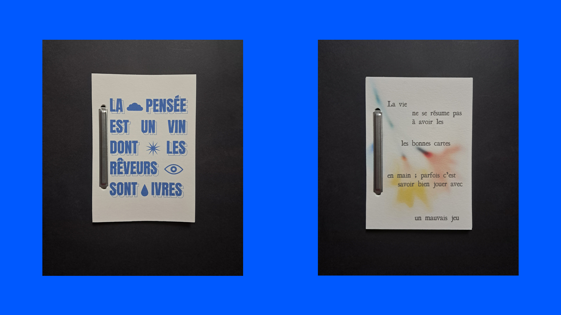 deux carnets avec des citations