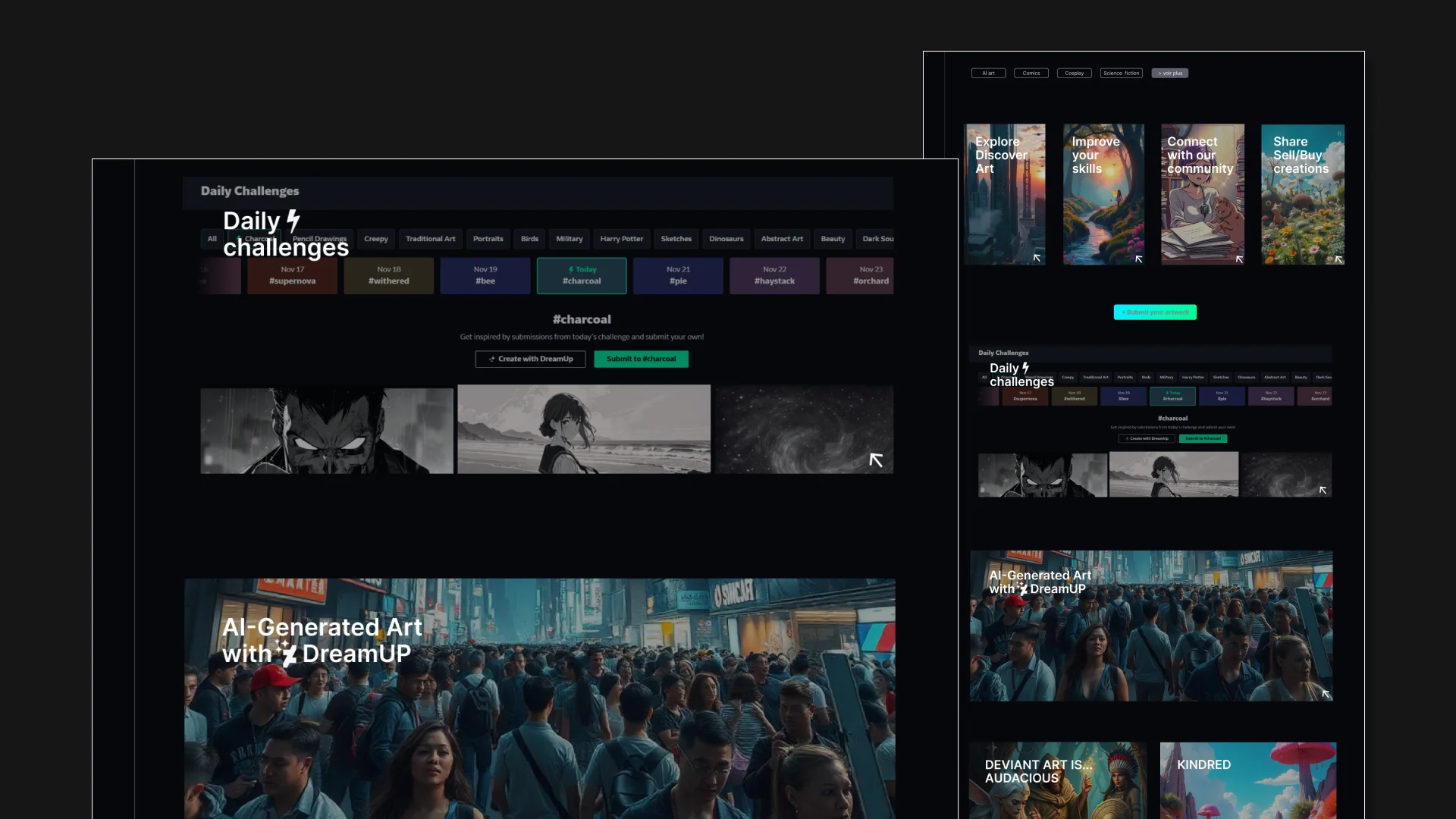 vue d'ensemble maquette site