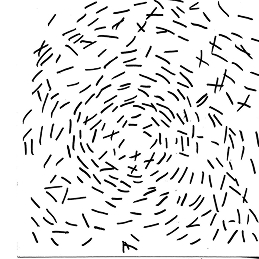 tirets concentriques irréguliers