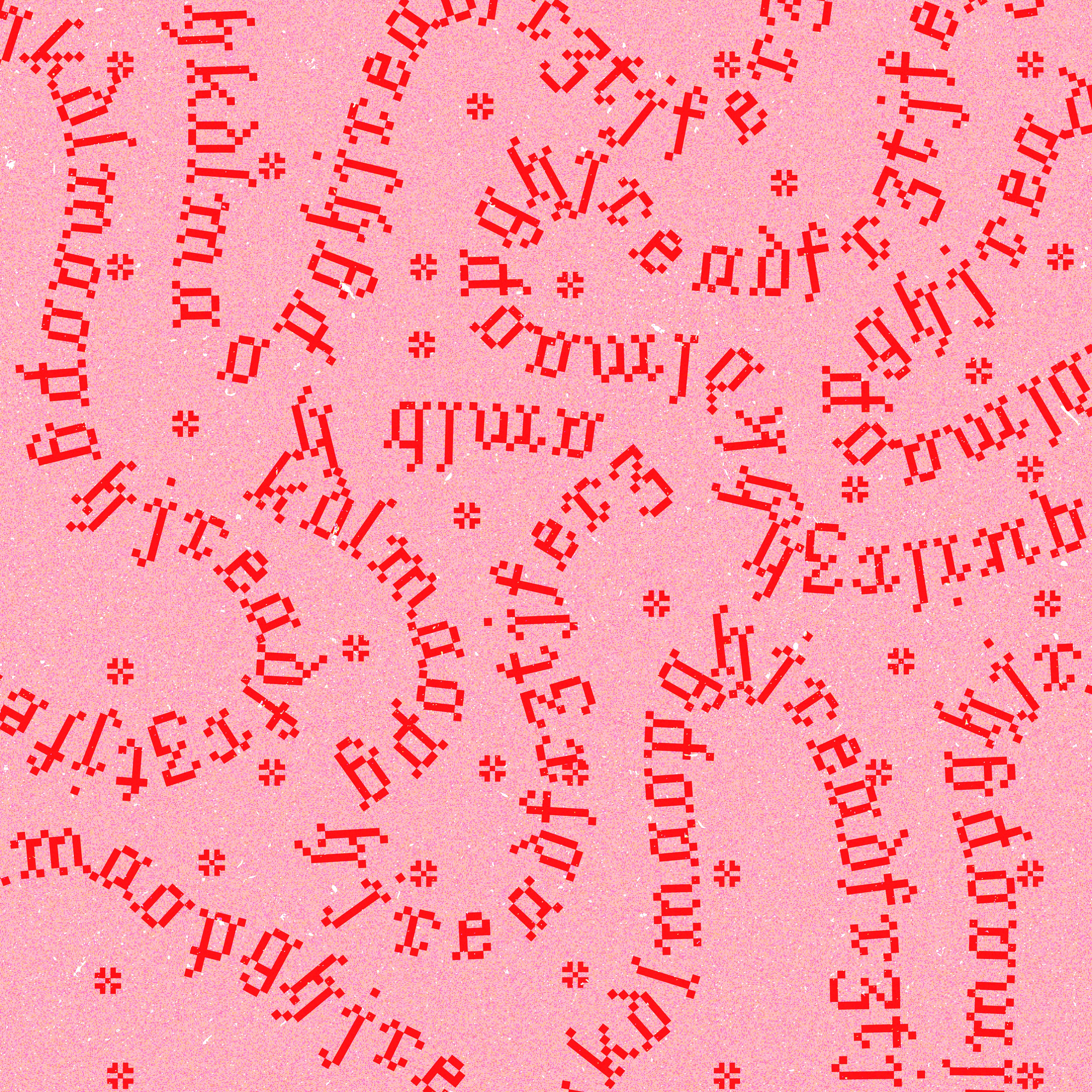 expérimentation lettrage gothique rose et rouge