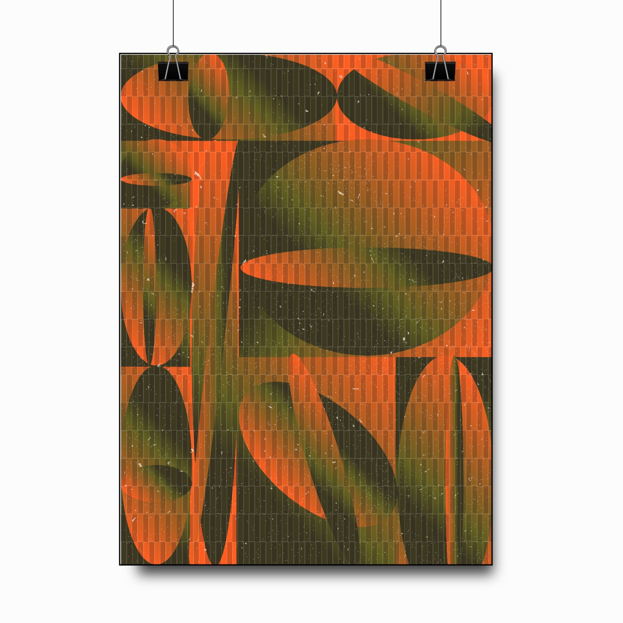 expérimentation avec des ovales orange et vert