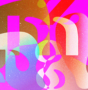 expérimentation typographique colorée