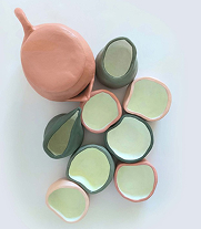 set à thé vue d'en haut