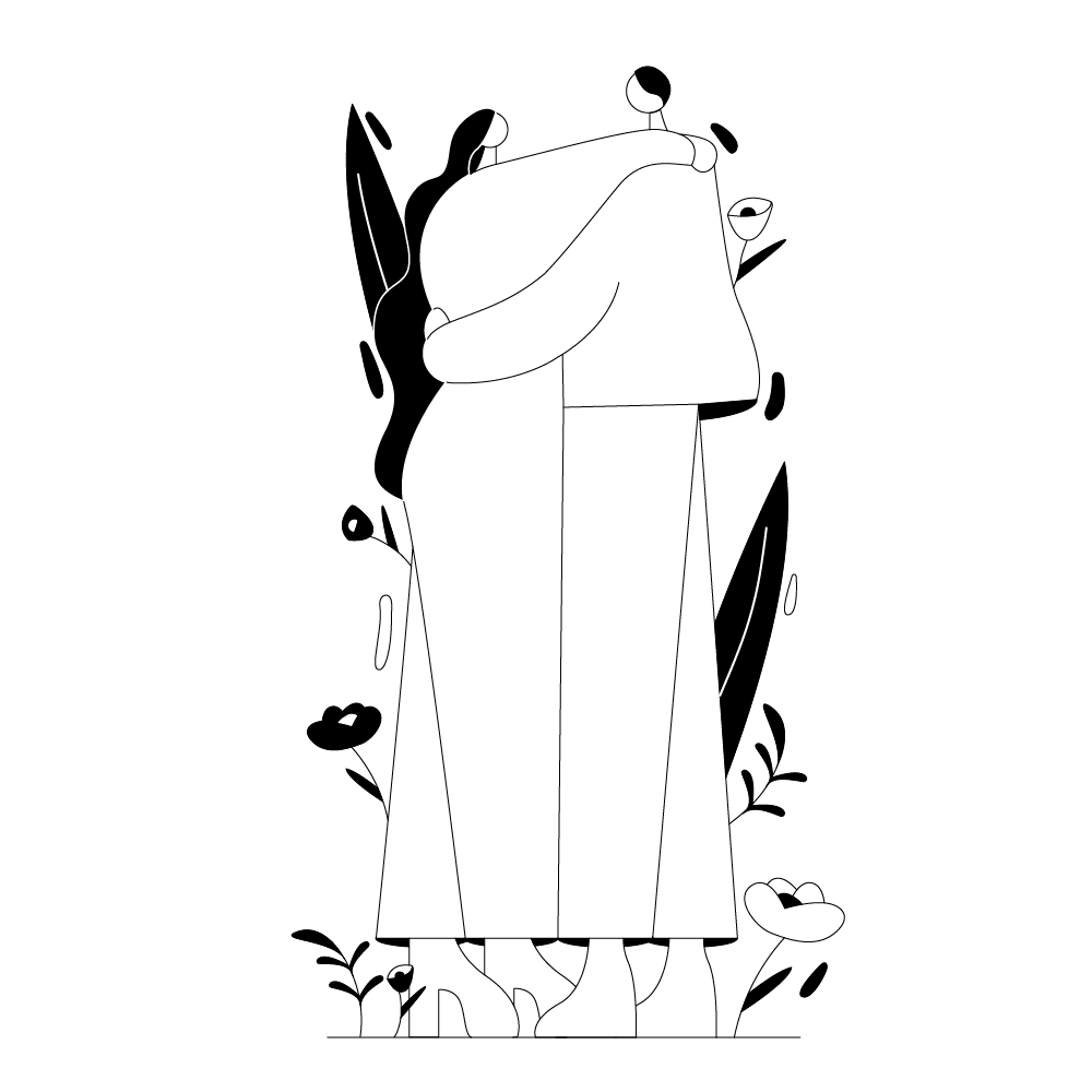 couple qui se tient dans les bras