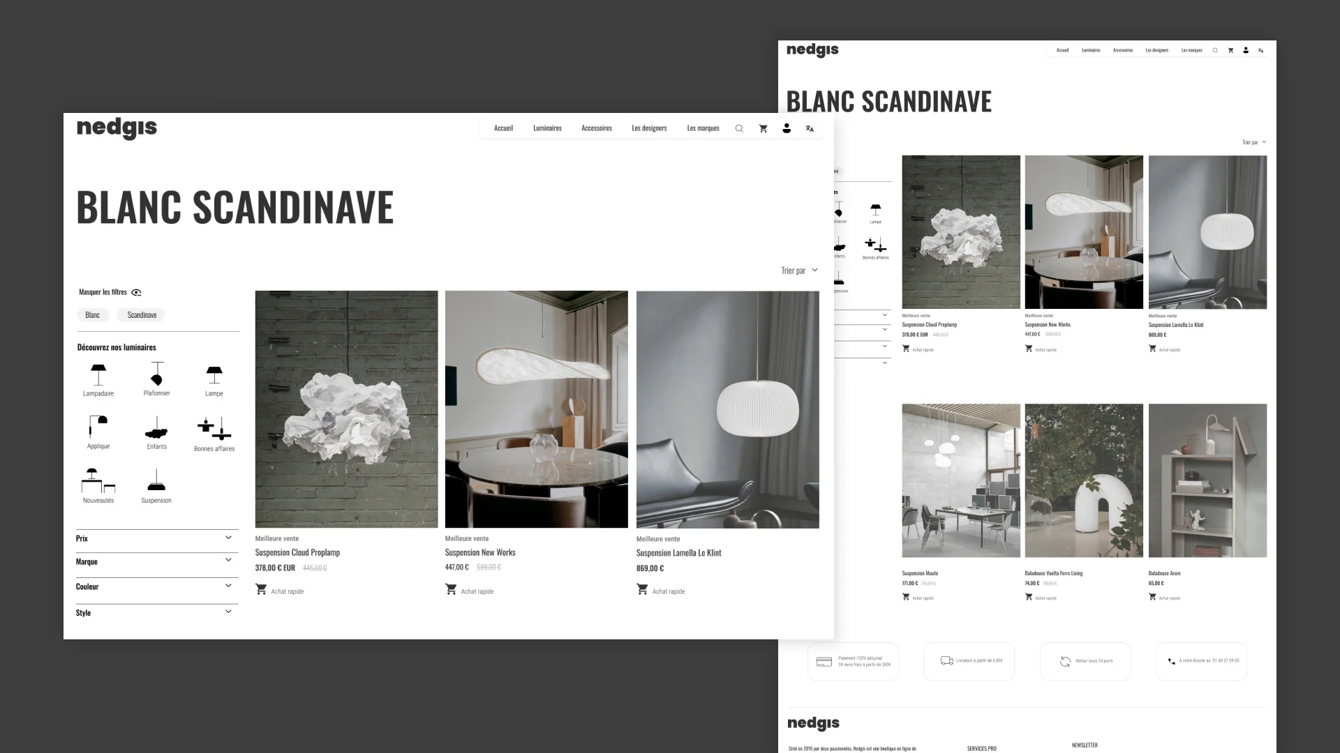 maquette avec les visuels