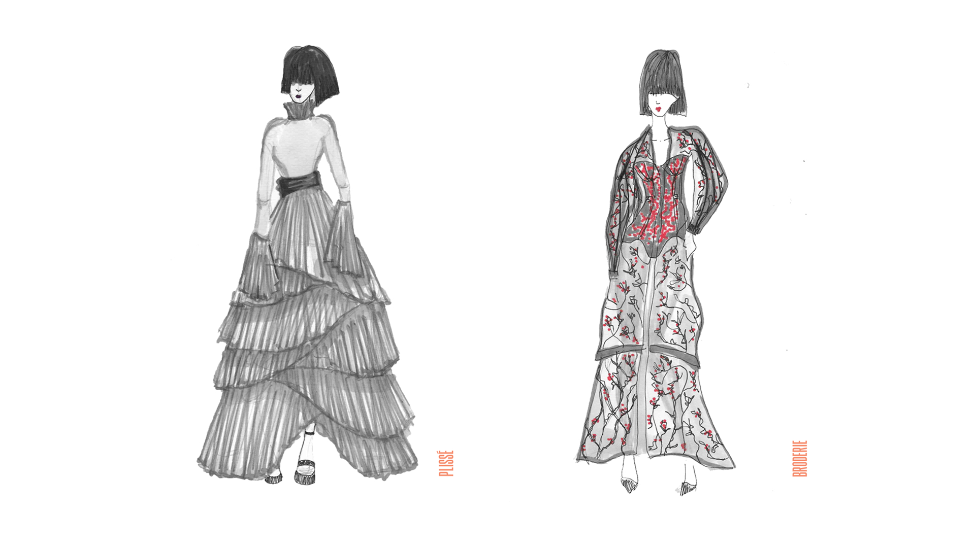 dessins de recherche du costume