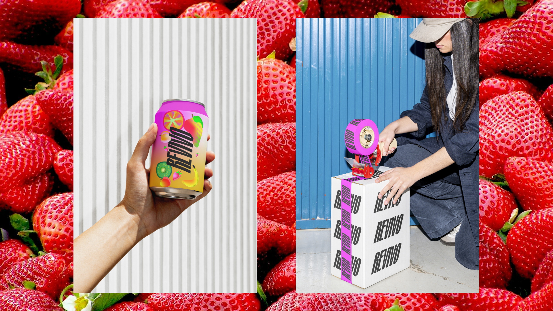 image d'une canette et d'un carton revivo