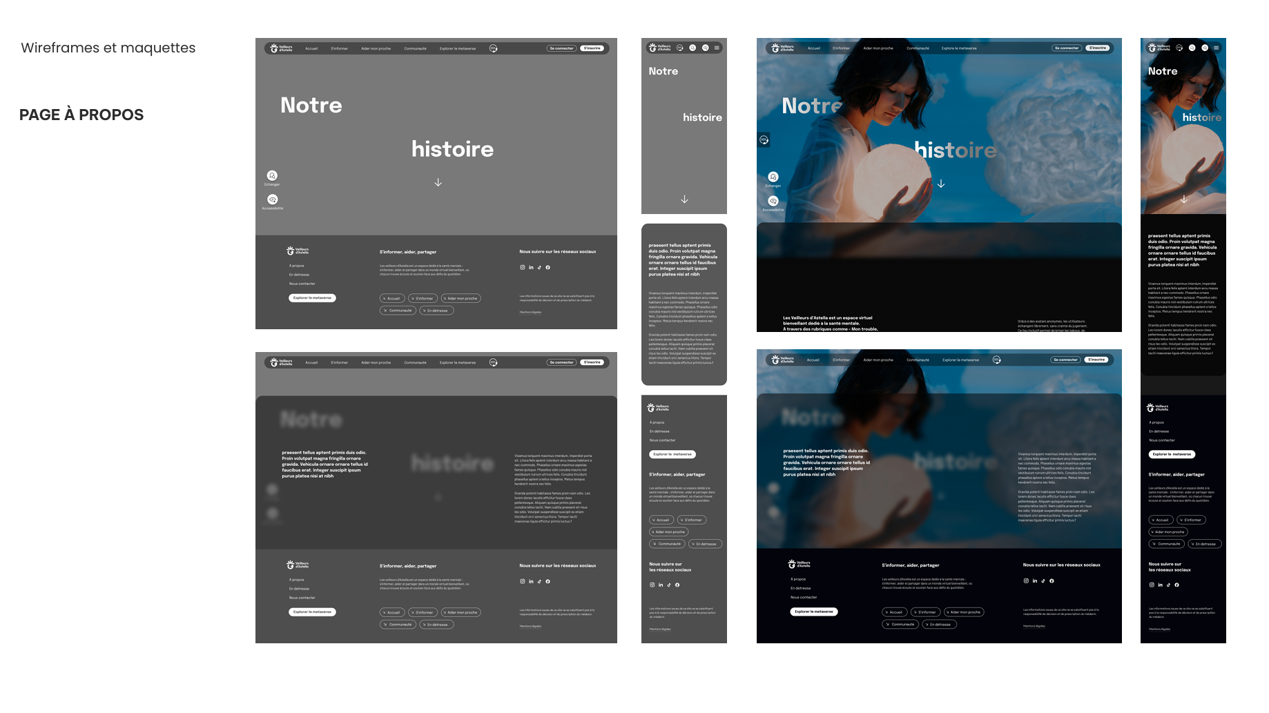 maquettes et wireframes