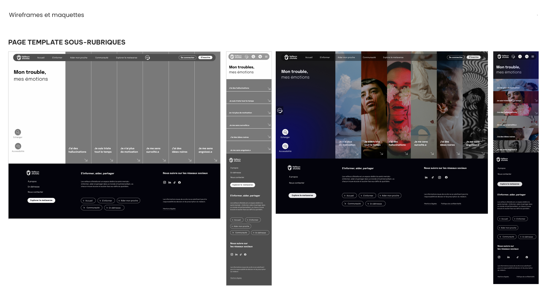 maquettes et wireframes